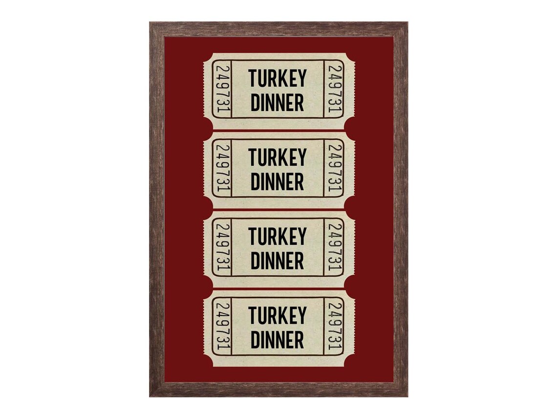 Thanksgiving Turkey Dinner Autumn Wall Art Print - Image 2