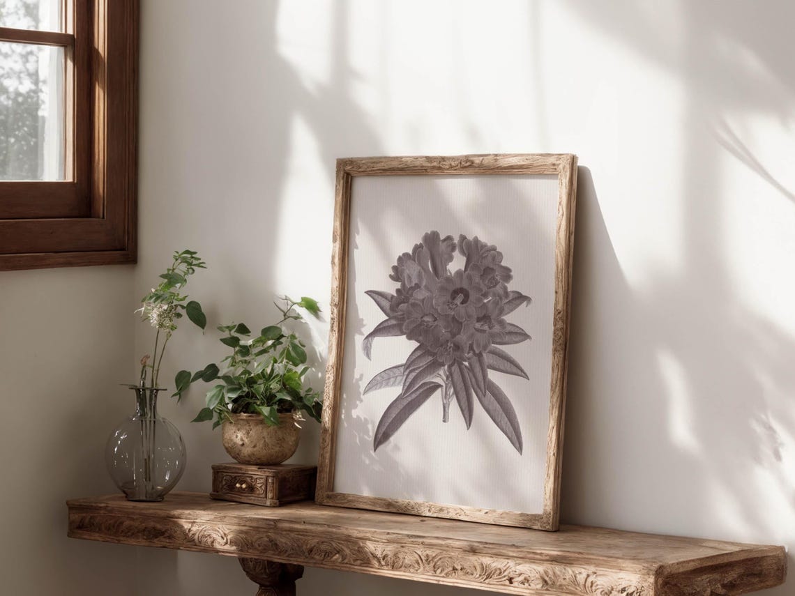 Classic Antique Botanical Flower Illustration Vintage Garden Poster - Image 2