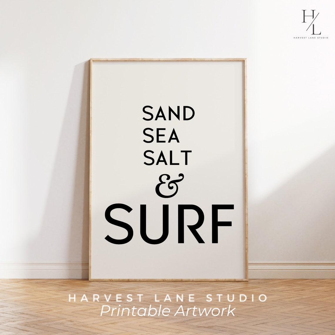 Sand Sea Salt and Surf Beach Quote Coastal Minimalist Wall Poster - Image 6