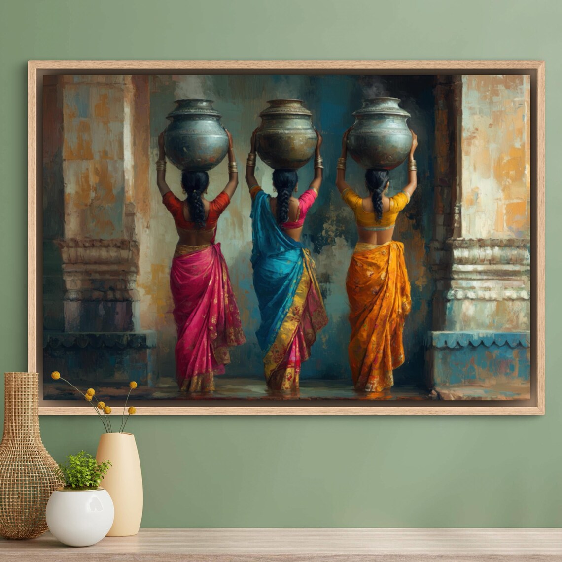 Elegant Indian Woman Portrait, South Asian Wall Art