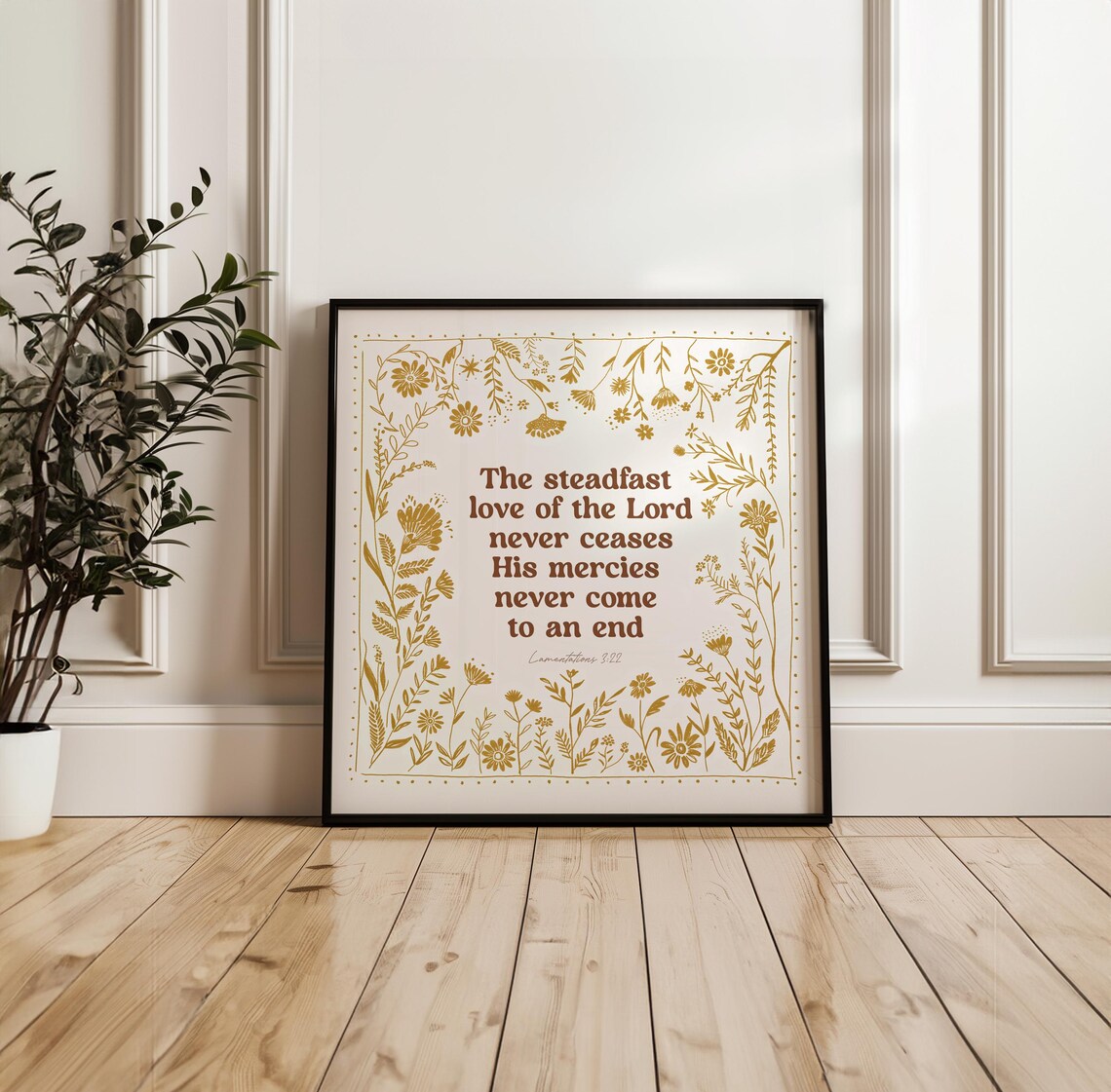 Steadfast Love Of The Lord Never Ceases Lamentations 322 Scripture Poster - Image 2