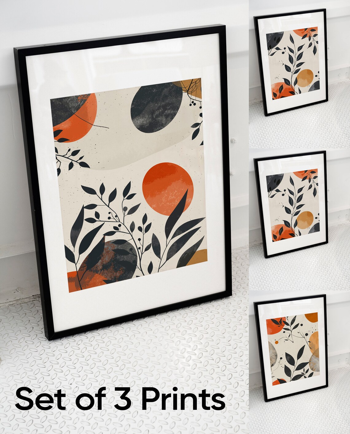 Autumn Floral Art Print Set of 3
