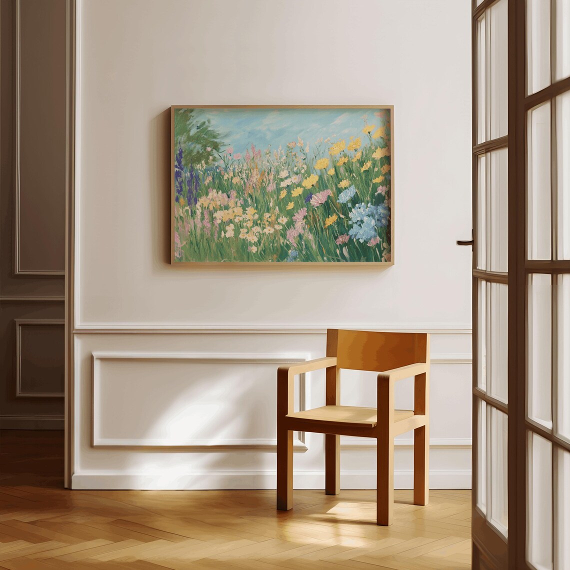 Spring Wildflower Meadow Painting Colorful Flower Field Poster - Image 2