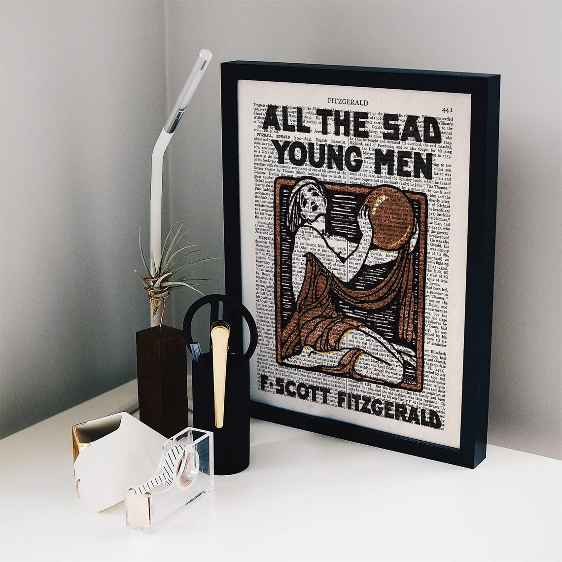 F Scott Fitzgerald All The Sad Young Men Mermaid Book Page Art Print - Image 2
