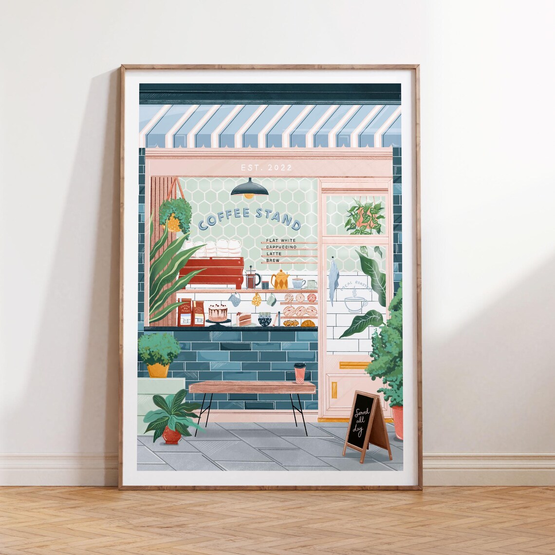 Coffee Shop Coffee Poster, Kitchen Wall Art