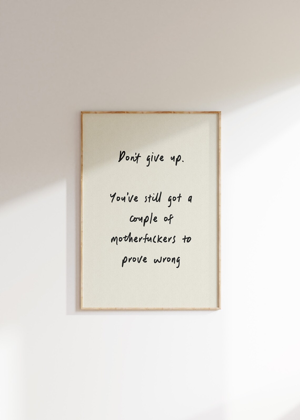 Don't Give Up Motivational Wall Art Print - Image 4