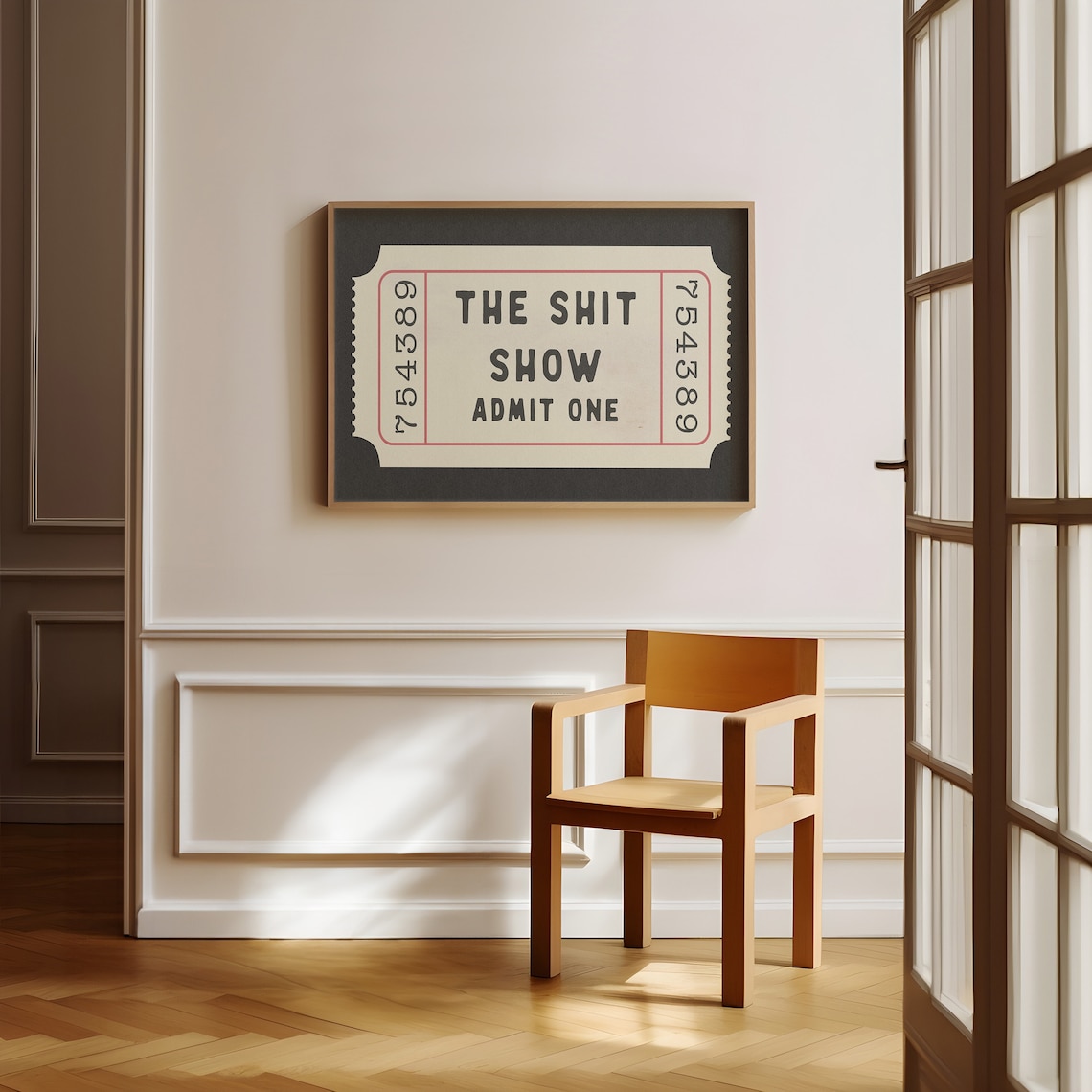 The Shit Show Ticket, Retro Funny Bathroom Poster - Image 3