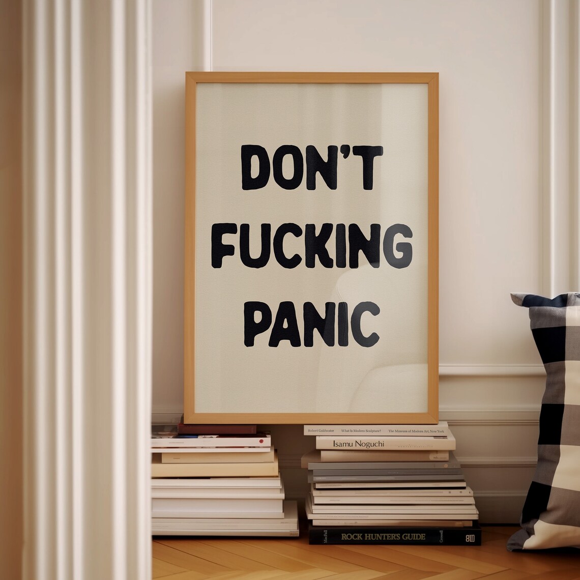 Dont Fucking Panic Typography Quote Art Print - Image 4