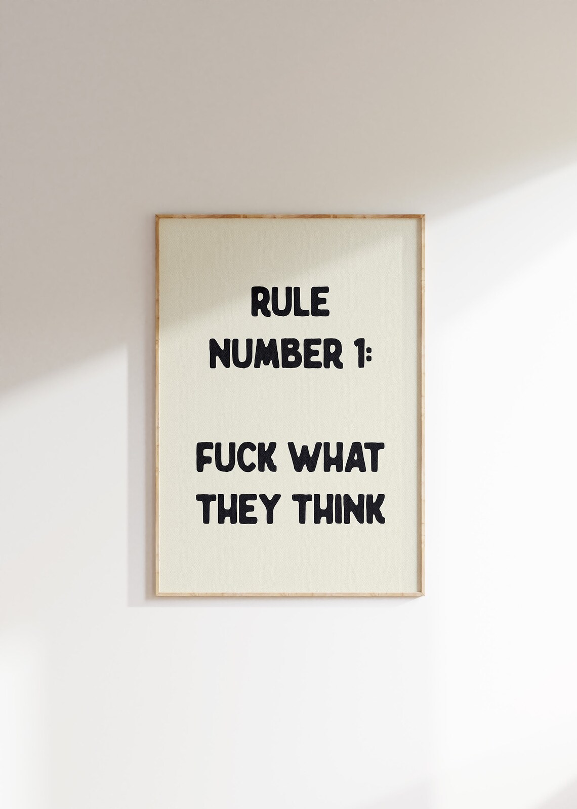 Rule Number 1 Rude Typography Quote Art Print - Image 4