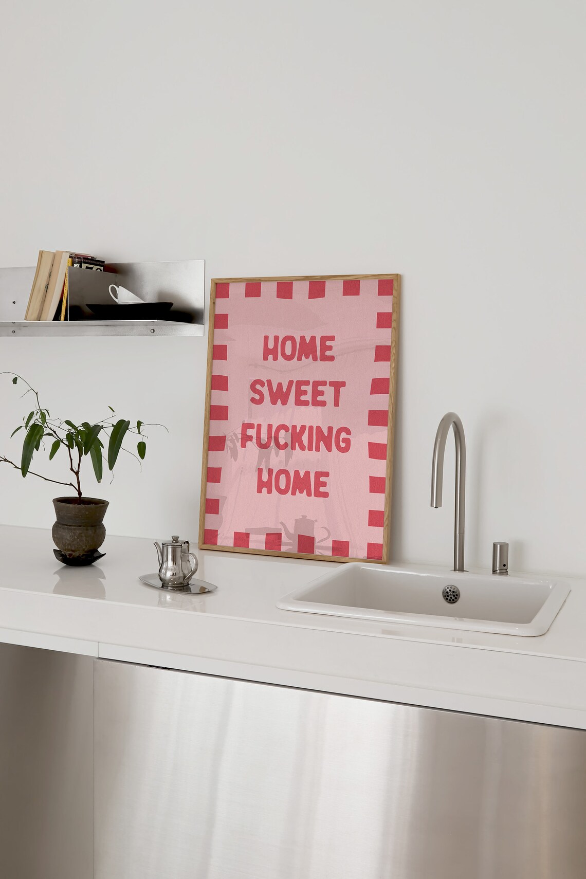 Home Sweet Fucking Home Funny Quote Art Print - Image 2