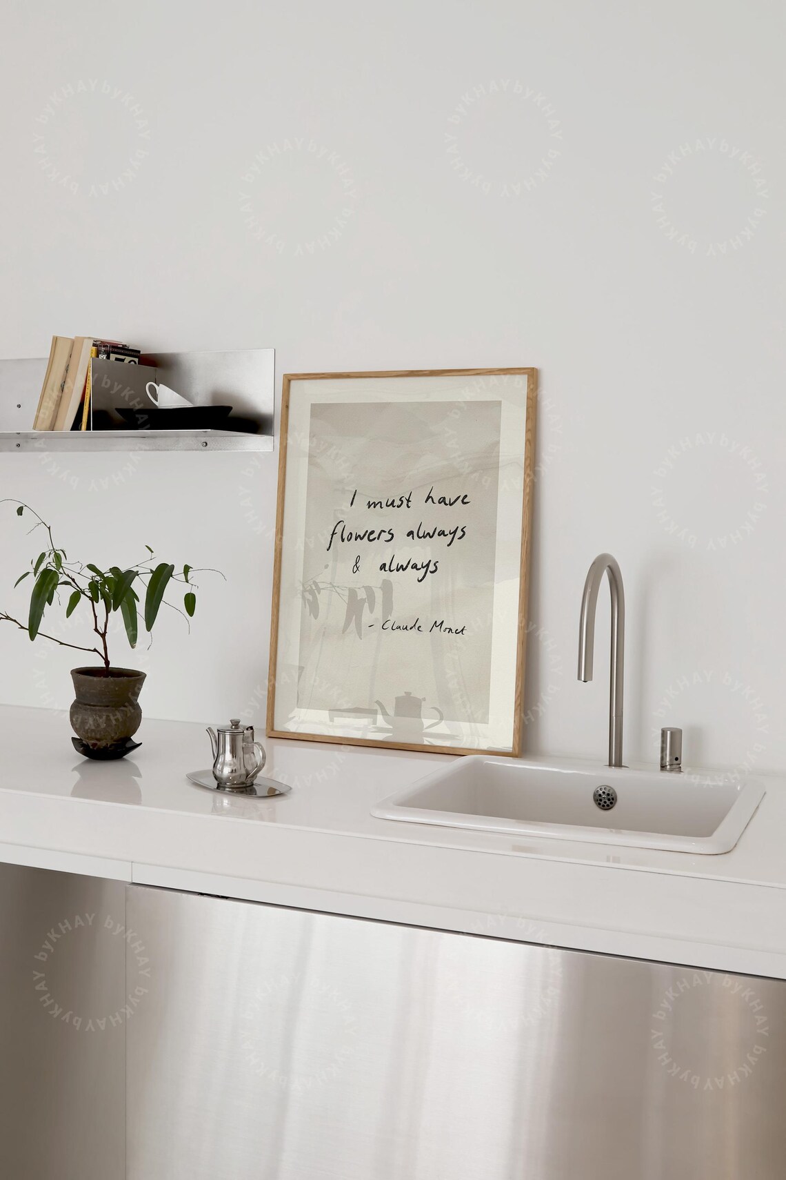 I Must Have Flowers Quote Print, Vintage Style - Image 2