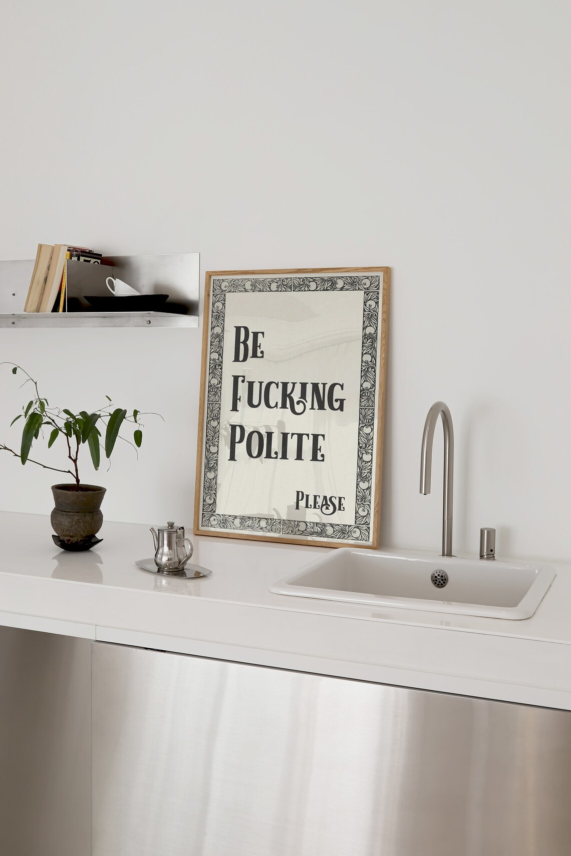 Be Polite Please Funny Typography Art Print - Image 4