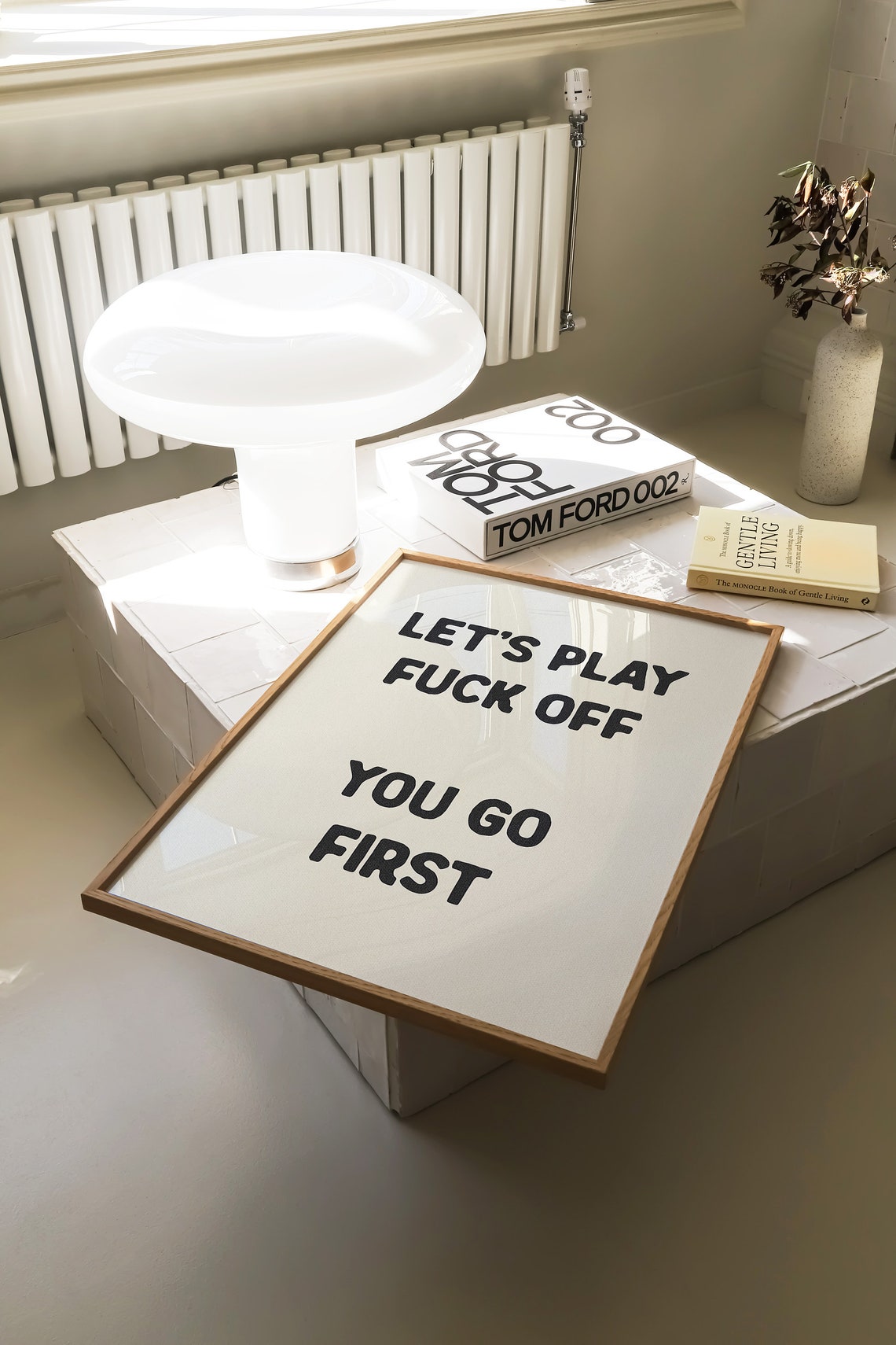 Lets Play Fuck Off You Go First Sarcastic Funny Typography Wall Poster - Image 2