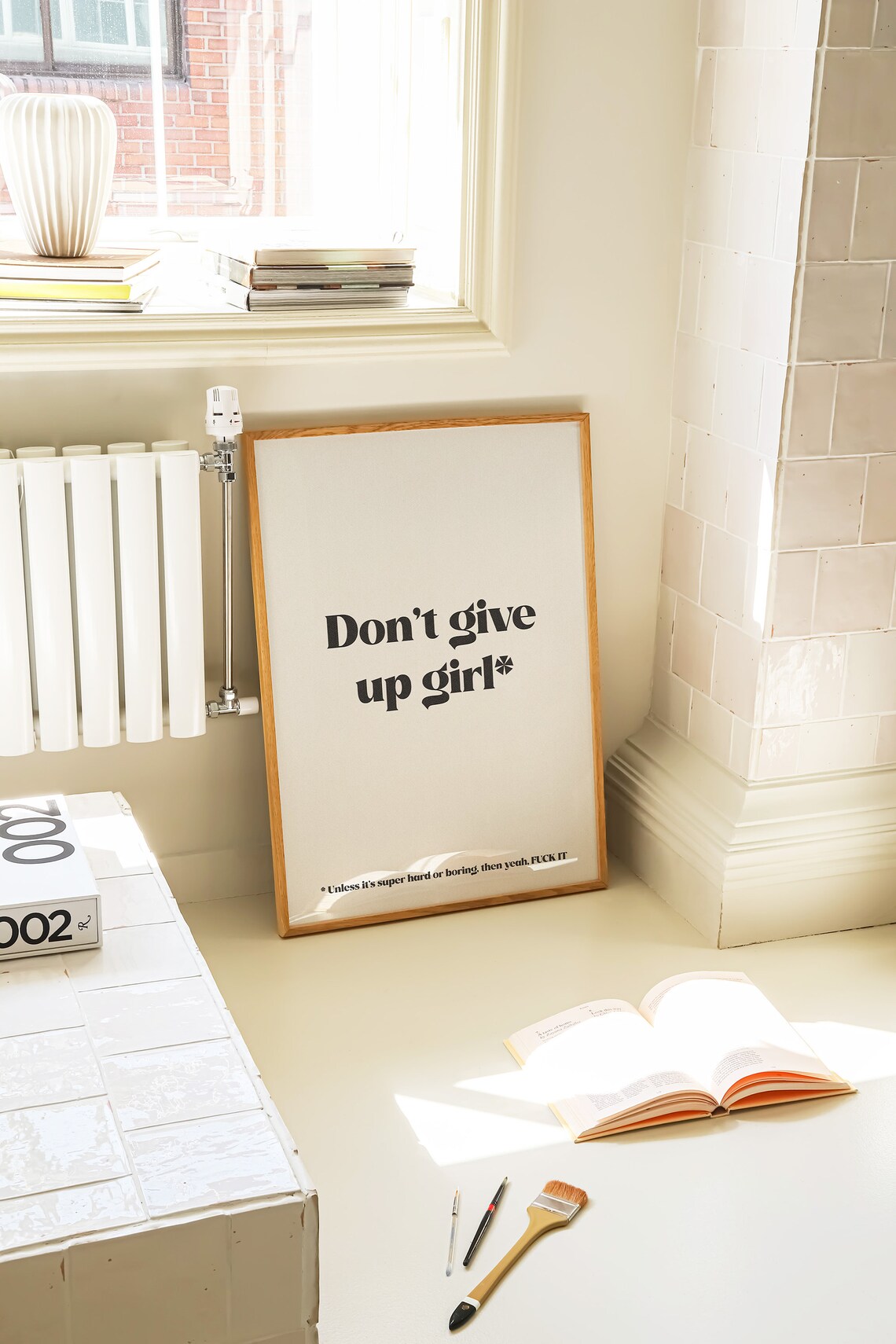 Dont Give Up Girl Motivational Wall Art Print - Image 2