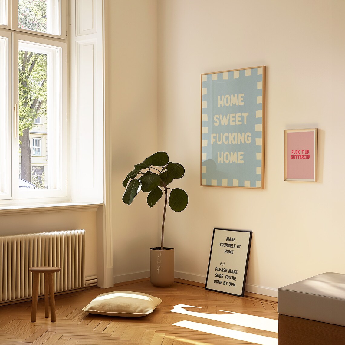 Please Leave By 9pm Funny Quote Wall Art Print - Image 2