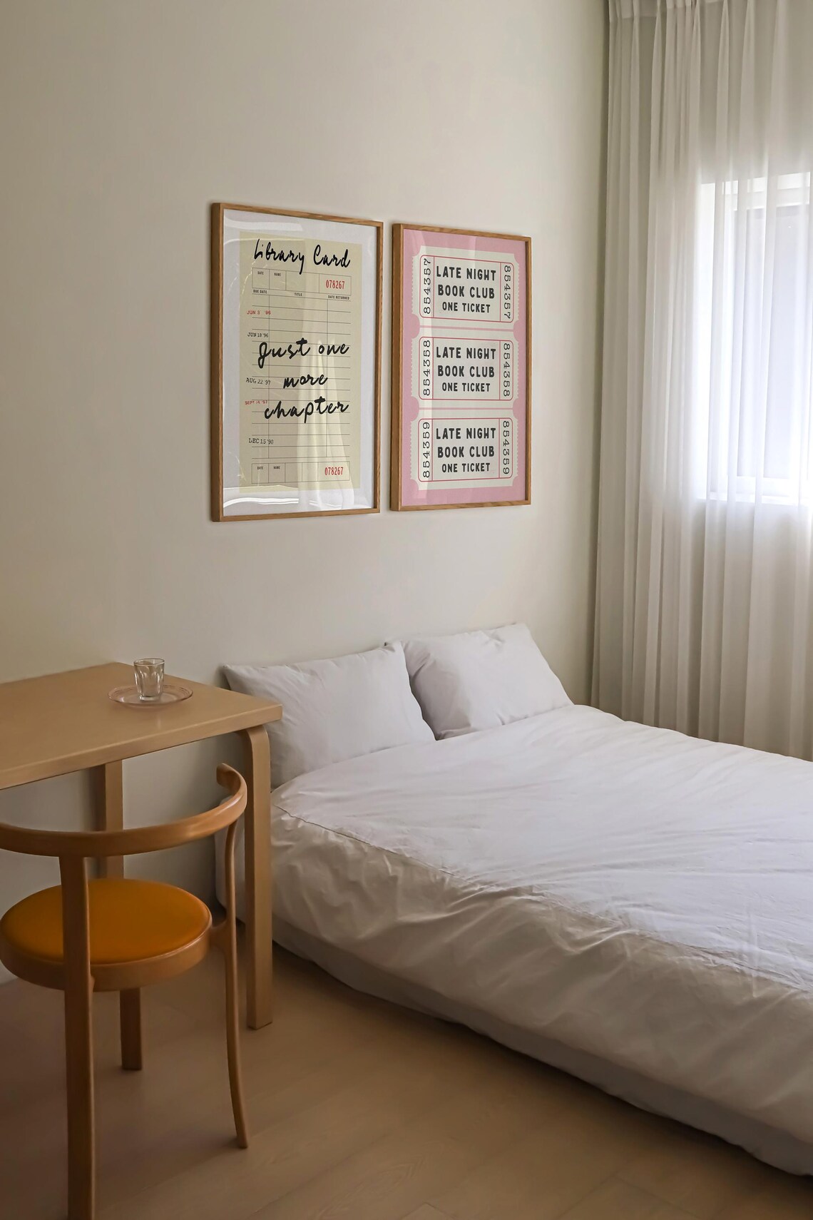 Just One More Chapter Library Card Print, Retro Bedroom Decor - Image 3