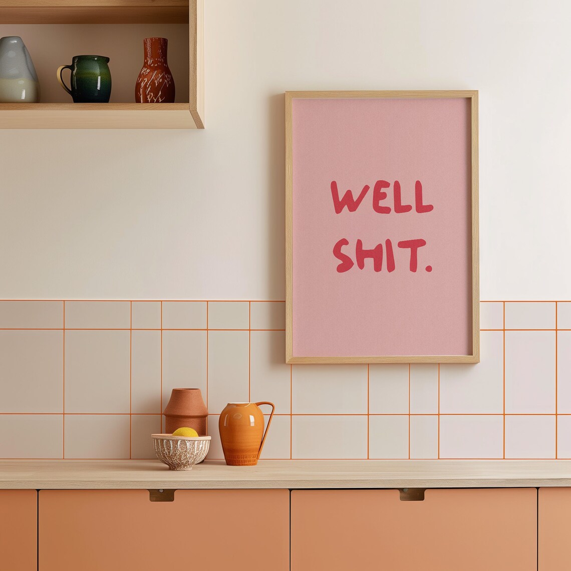 Well Shit Funny Bathroom Wall Art Poster - Image 4