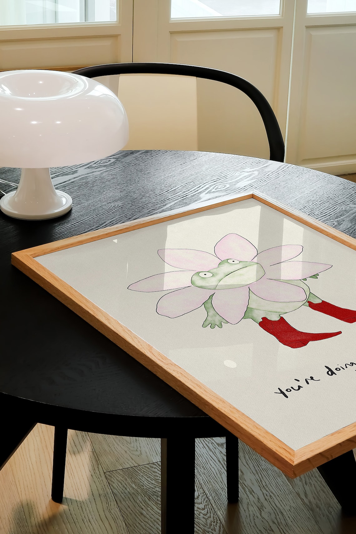 Cute Frog Print, Funny Motivational Home Office Decor - Image 3