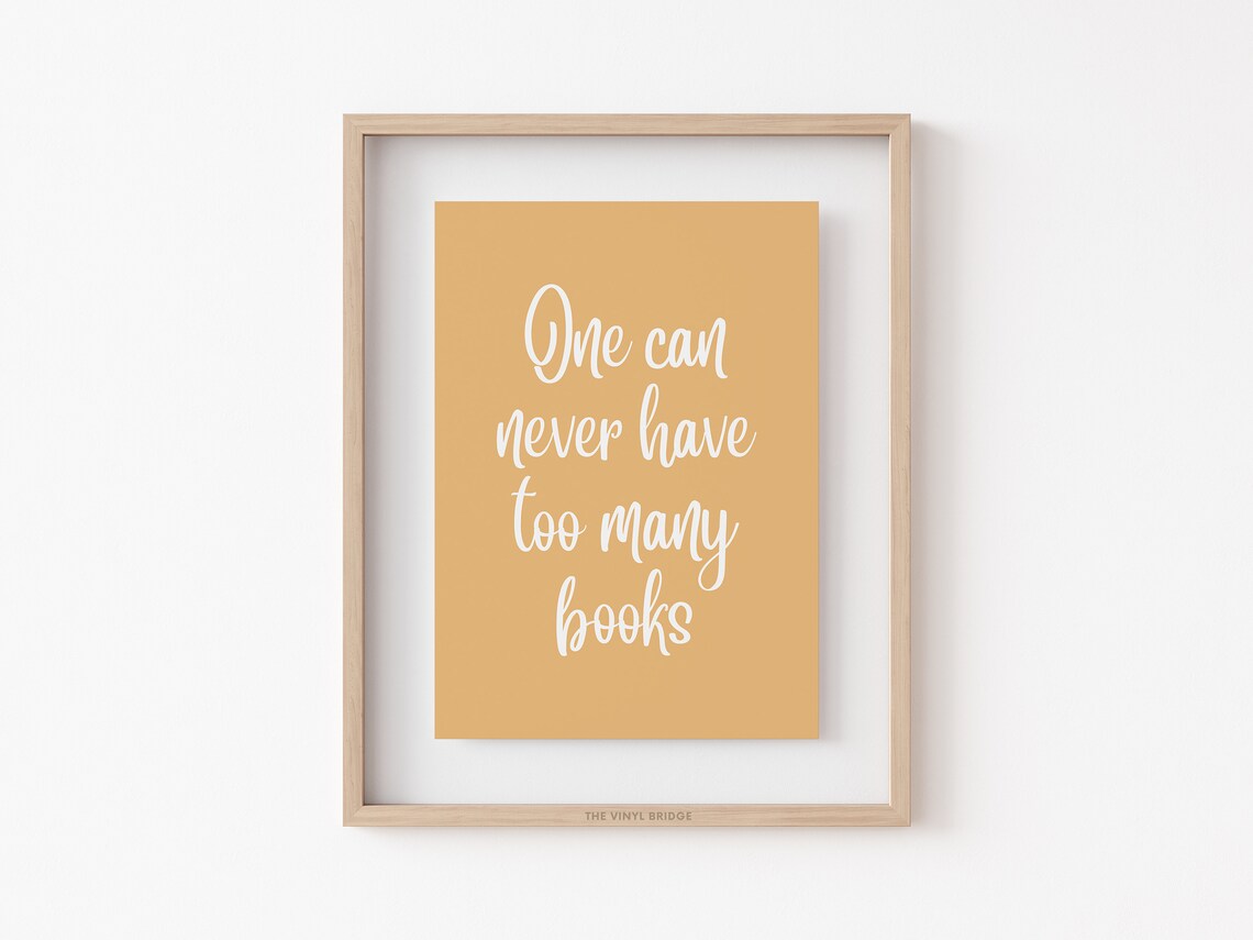 Mustard Literary Reading Art Print, Bookish Typography - Image 3
