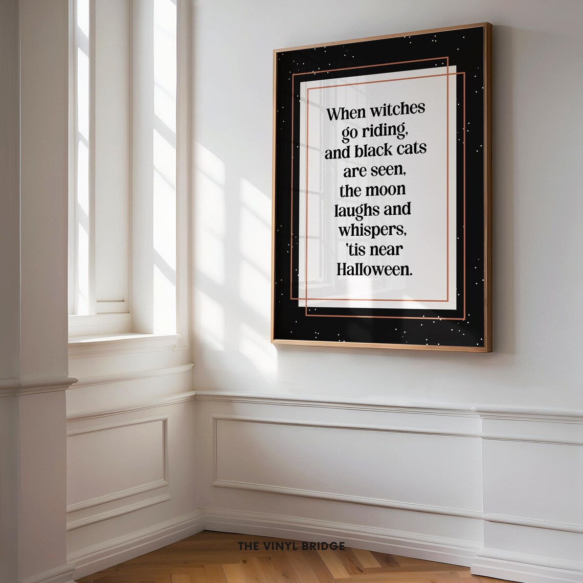 When Witches Go Riding Halloween Poem Starry Night Wall Poster - Image 2