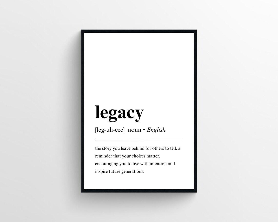 Legacy Definition Poster, Minimalist Office Decor - Image 4
