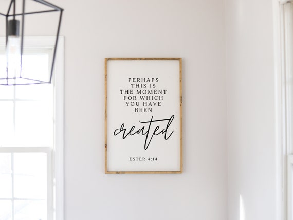 Ester 4 Scripture Sign, Christian Wall Decor