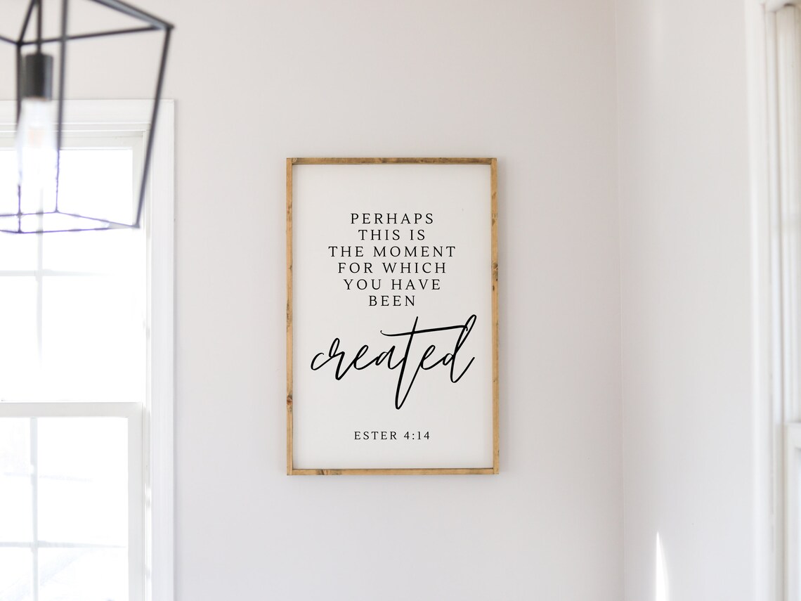 Ester 4 Scripture Sign, Christian Wall Decor