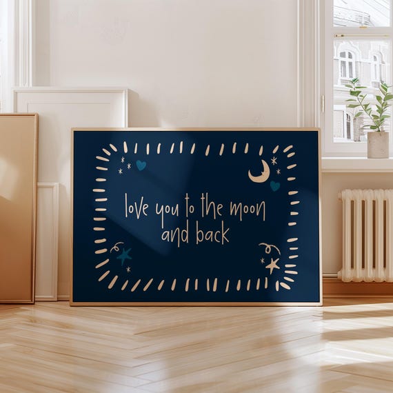 Love You to the Moon Nursery Art Print