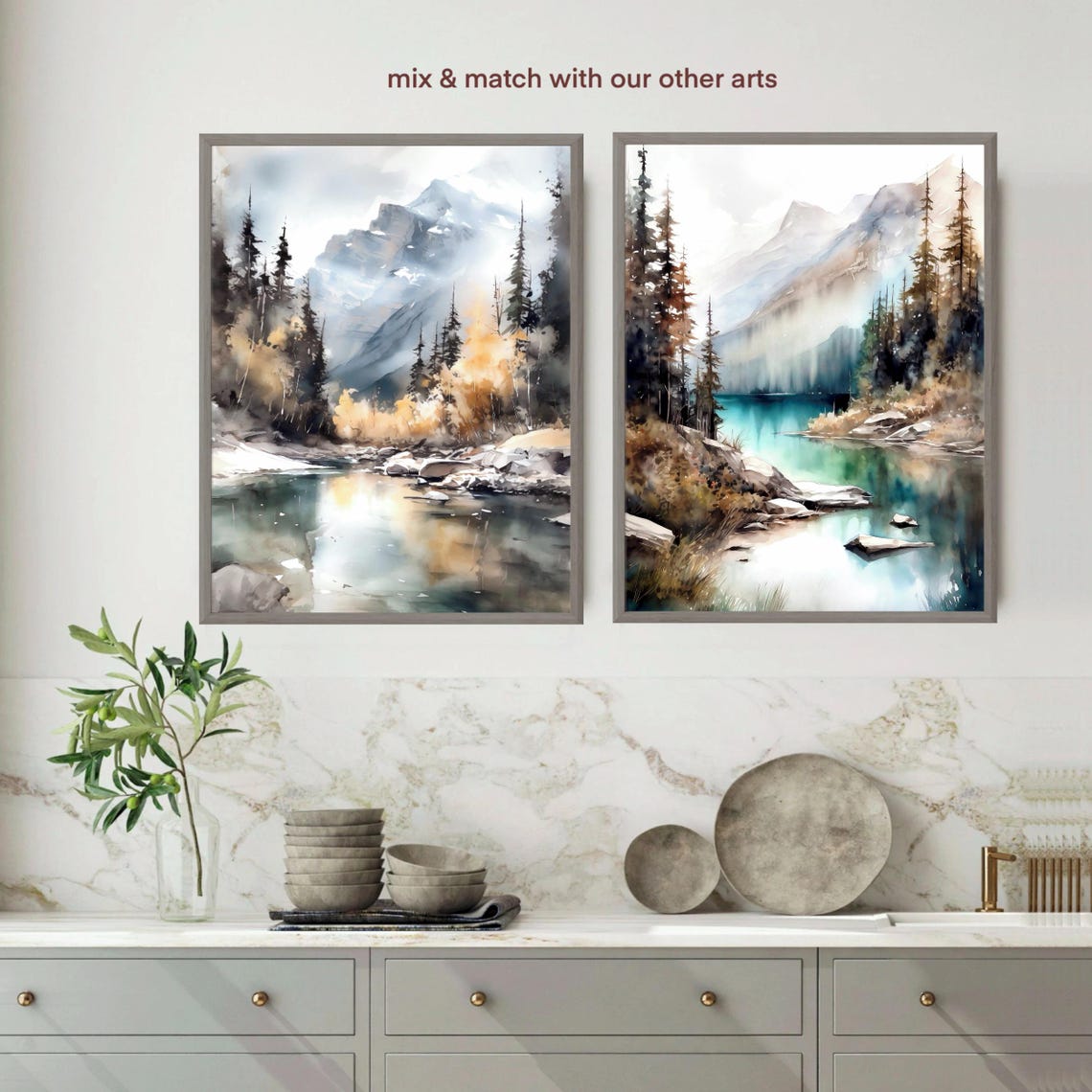 Banff National Park Canada Teal Alpine Lake Snowy Peaks Poster - Image 5