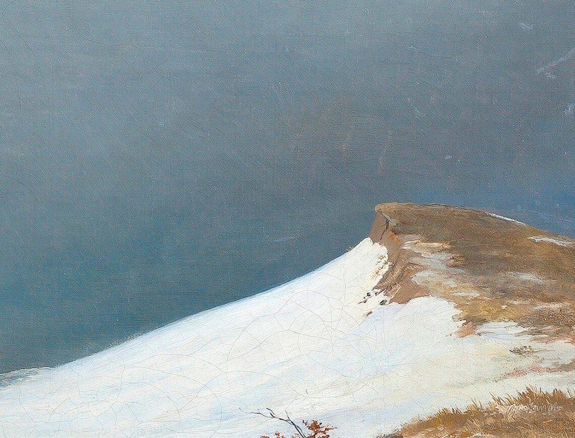 Winter Landscape Vintage Oil Painting Art Print - Image 2