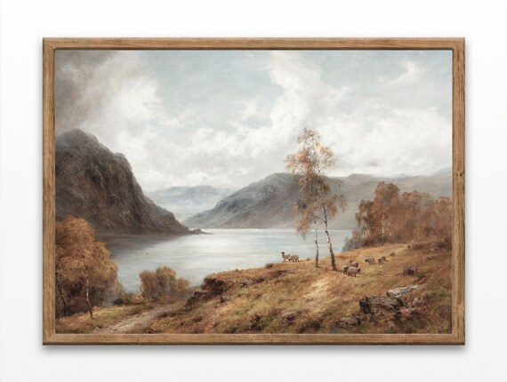 Mountain Sunrise Paintings Mountain Mists Landscape Prints Lochs Of Scotland In Art Loch Katrine View Wall Art
