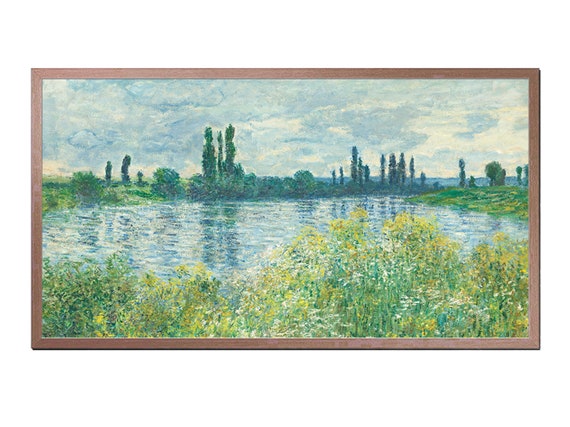 Frame Tv Art Banks Of The Seine 1880 By Claude Monet Vintage Art For Frame Instant