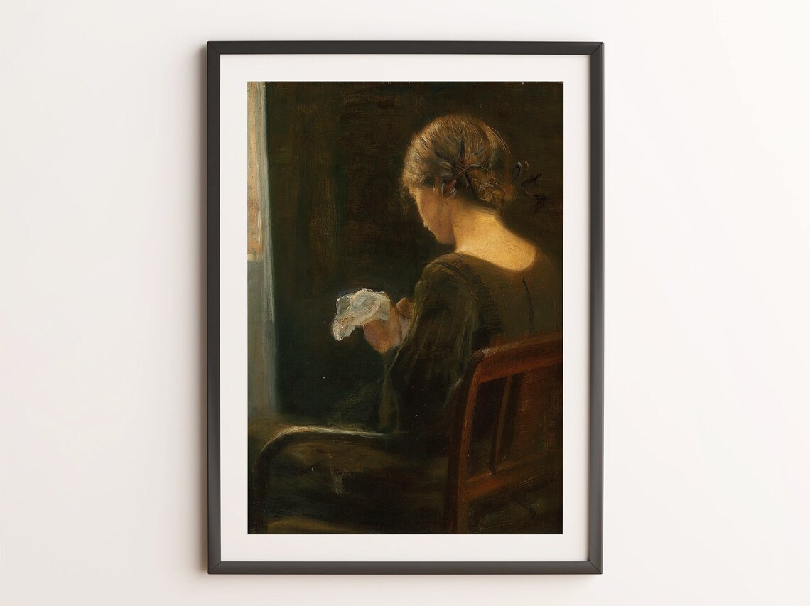 Vintage Woman Portraits Art Print, Antique Wall Decor - Image 4