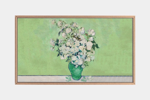 Frame Tv Art Van Gogh Artworks Paintings Of Roses Tv Art 4k Frame Tv Art Frame Tv Art Instant