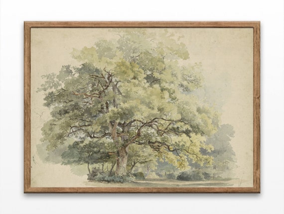 Tree Paintings Vintage Tree Prints Farmhouse Wall Decor Living Room Art Prints Housewarming Gift Wall Art