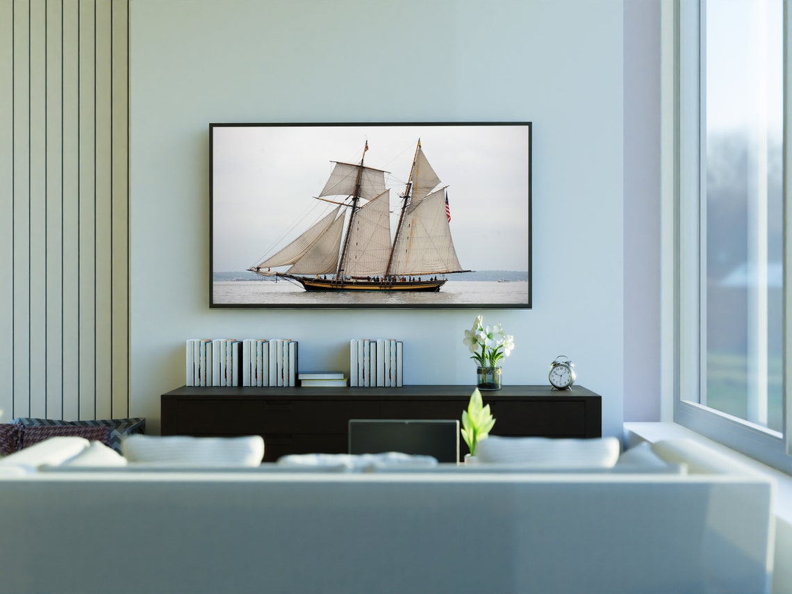 Tall Ship Under Full Sail Ocean Voyage Nautical Photo Poster - Image 3