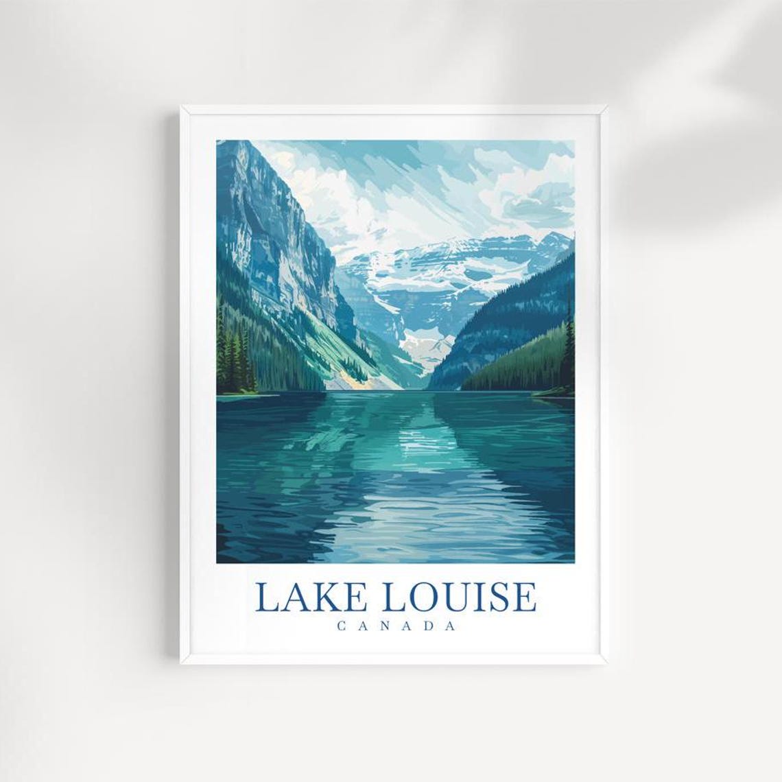 Lake Louise Canada Turquoise Mountain Lake Vintage Travel Poster