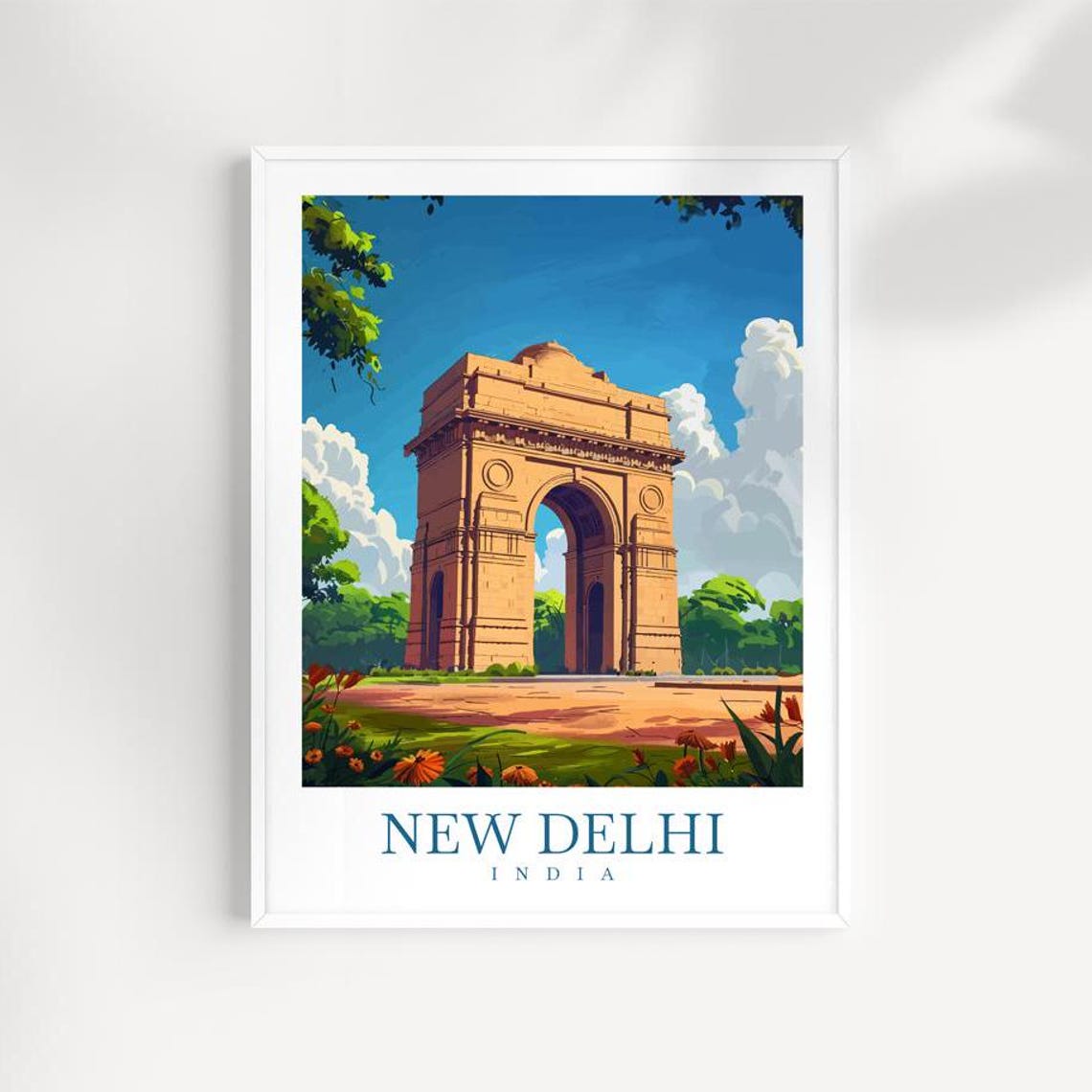 New Delhi Travel Print India Poster Wall Art Home Decoration New Delhi Gift Art Lovers Wall Art Print New Delhi India Travel Print