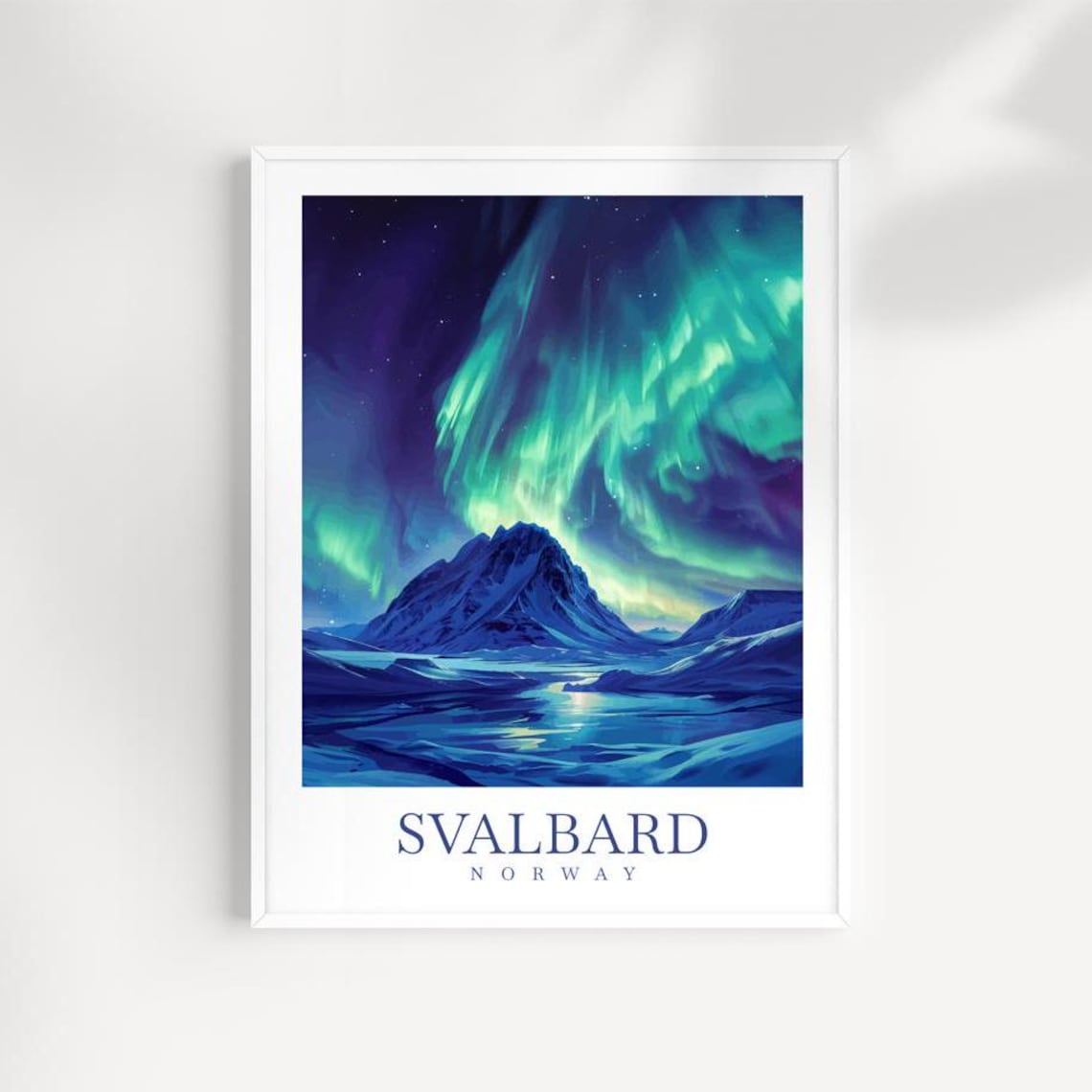 Svalbard Travel Poster, Norway Place Art Print