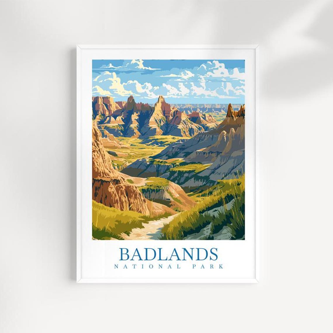 Badlands National Park Prairie Valley Trail Landscape Poster