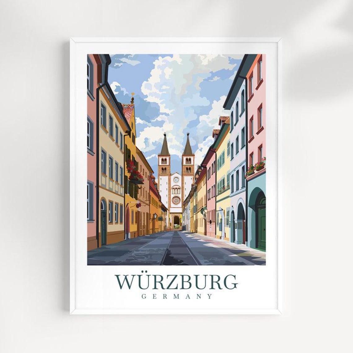 Wrzburg Travel Print Wall Art Germany Wall Hanging Home Decor Wrzburg Gift Art Lovers Wall Art Print Art Wrzburg Germany Travel Gift