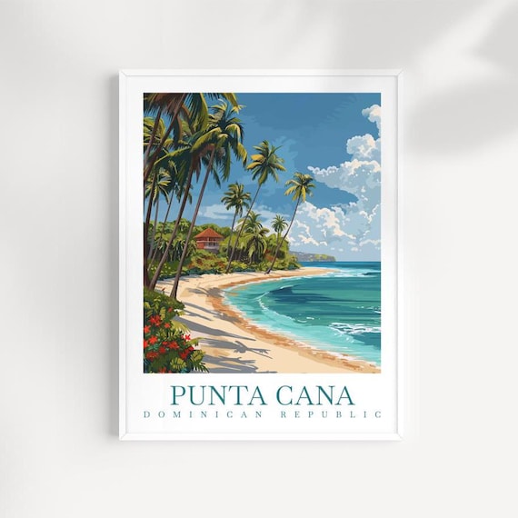 Punta Cana Dominican Republic Palm Beach Cove Tropical Escape Poster