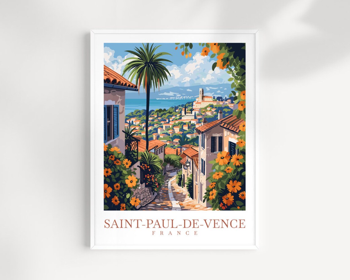 Saint Paul De Vence Travel Poster, Cityscape Art Print