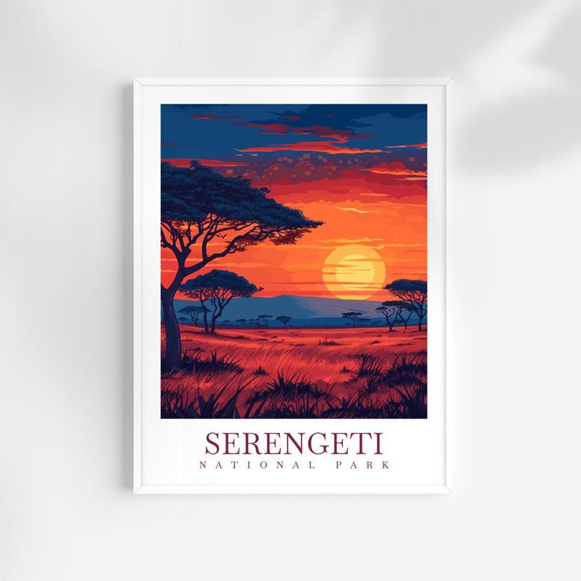Serengeti National Park Travel Print Tanzania Wall Art Africa Wall Hanging Home Dcor Tanzania Gift Art Lovers Tanzania Serengeti