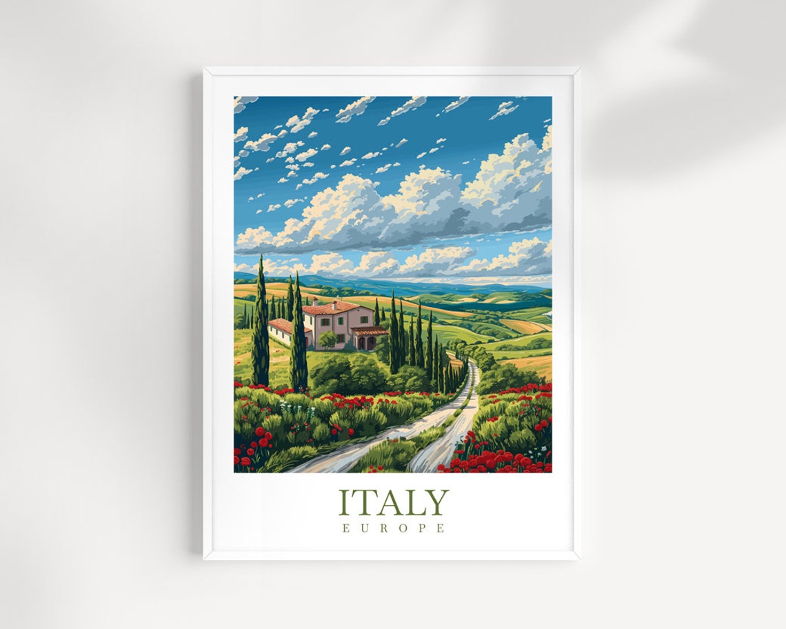 Italy Travel Print Wall Art Europe Wall Hanging Home Decoration Italy Gift Art Lovers Wall Art Print Europe Italy Art Travel Poster