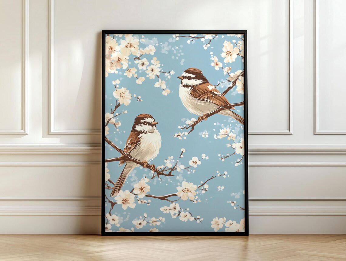 Chinoiserie Birds and Blossoms Floral Art Print - Image 7