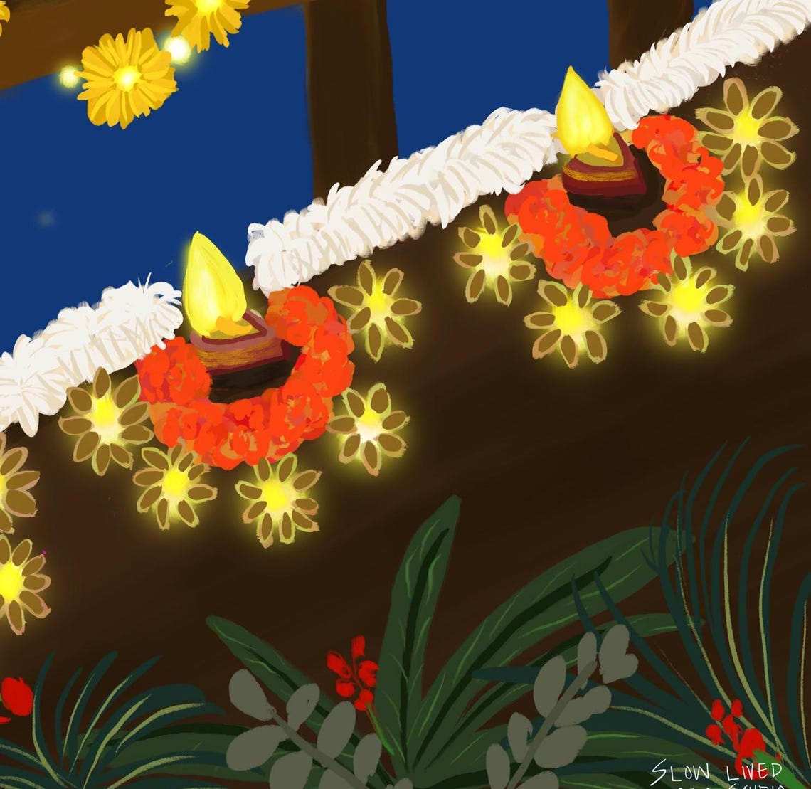 Diwali Poster Indian Festival Print Diwali Art Print Diwali Decoration Diwali Home Wall Decor Festival Of Lights Indian Celebration - Image 2