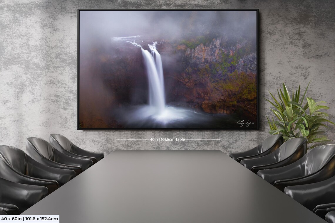 Snoqualmie Falls Sunrise Seattle Washington, Travel Poster - Image 2