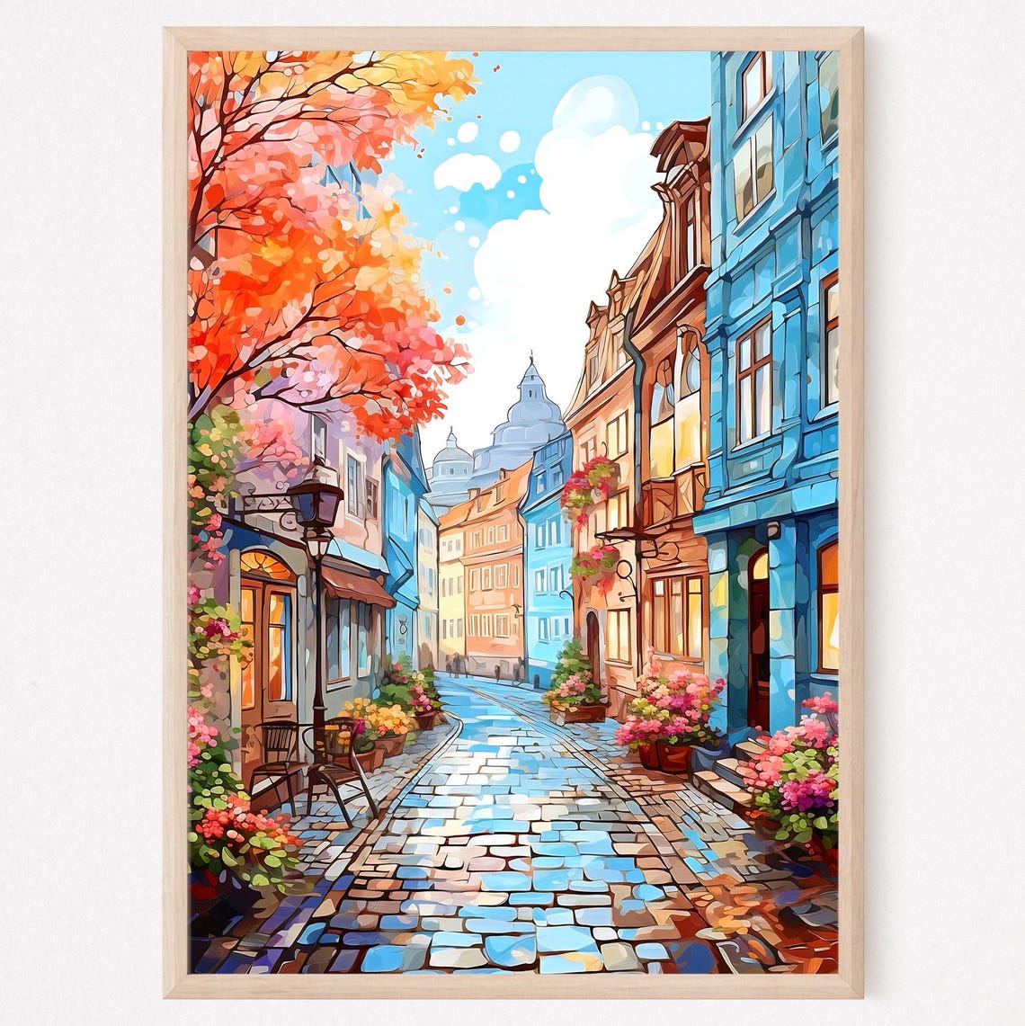 Oslo Cityscape Watercolor Art Print