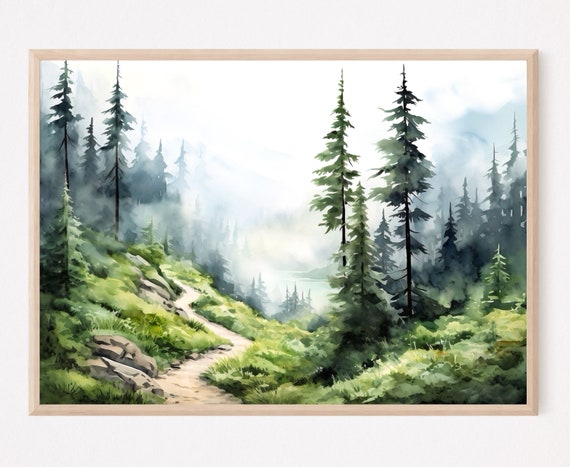 Mountain Landscape Painting Art Print